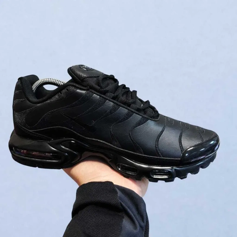 (2269) Акція! Кросівки Nike Air Max TN Plus чорні шкіряні (37-45) найк найки — фото 5