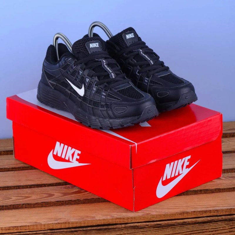 (2307) Акція! Кросівки Nike P-6000 чорні з білим логотипом (36,37,38,39) найк найки