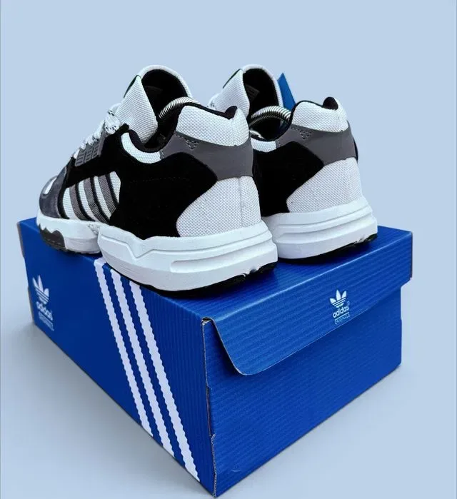 (2309) Акція! Кросівки Adidas ZX Torsion сірі з білим (41-45) адідас — фото 4
