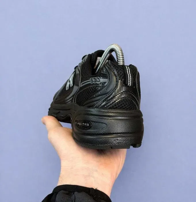 (2323) Акція! Кросівки у стилі New Balance 530 чорні (36-41) нб nb — фото 2