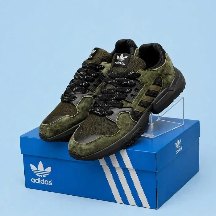 (2328) Акція! Кросівки Adidas ZX Torsion хакі з чорним (41-45) адідас — фото 3