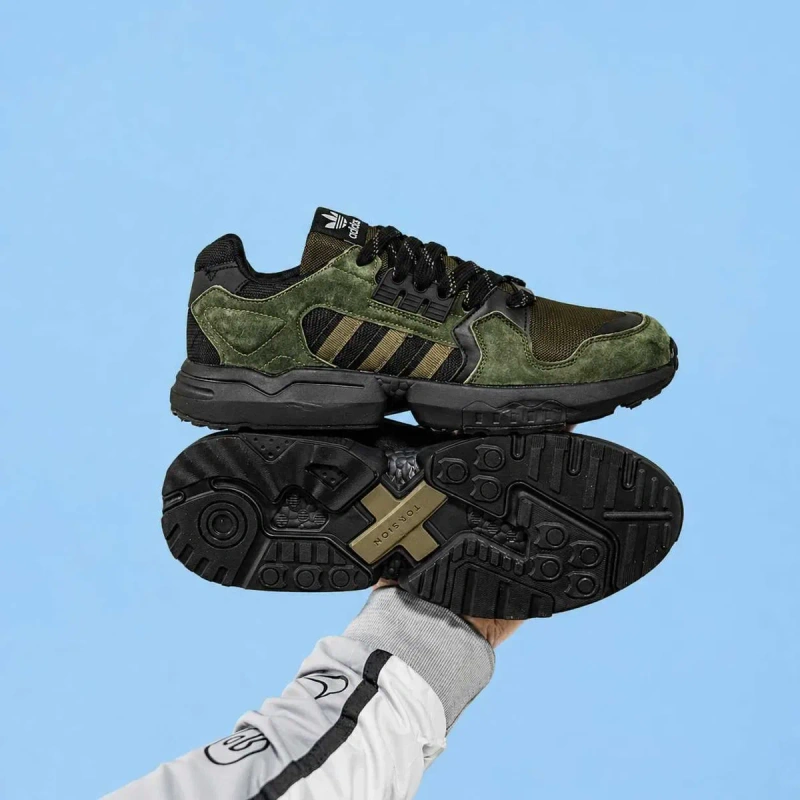 (2328) Акція! Кросівки Adidas ZX Torsion хакі з чорним (41-45) адідас — фото 5