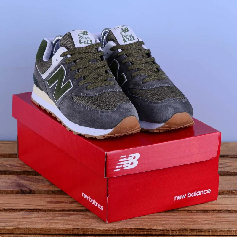 (2391) Акція! Кросівки New Balance 574 хакі (41-46) нб nb ню беленс — фото 2