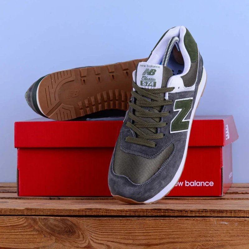 (2391) Акція! Кросівки New Balance 574 хакі (41-46) нб nb ню беленс — фото 3