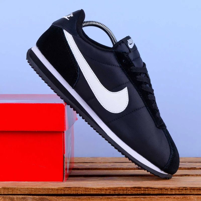 (2397) Акція! Кросівки Nike Cortez чорні з білим (41-45) найк найки В'єтнам