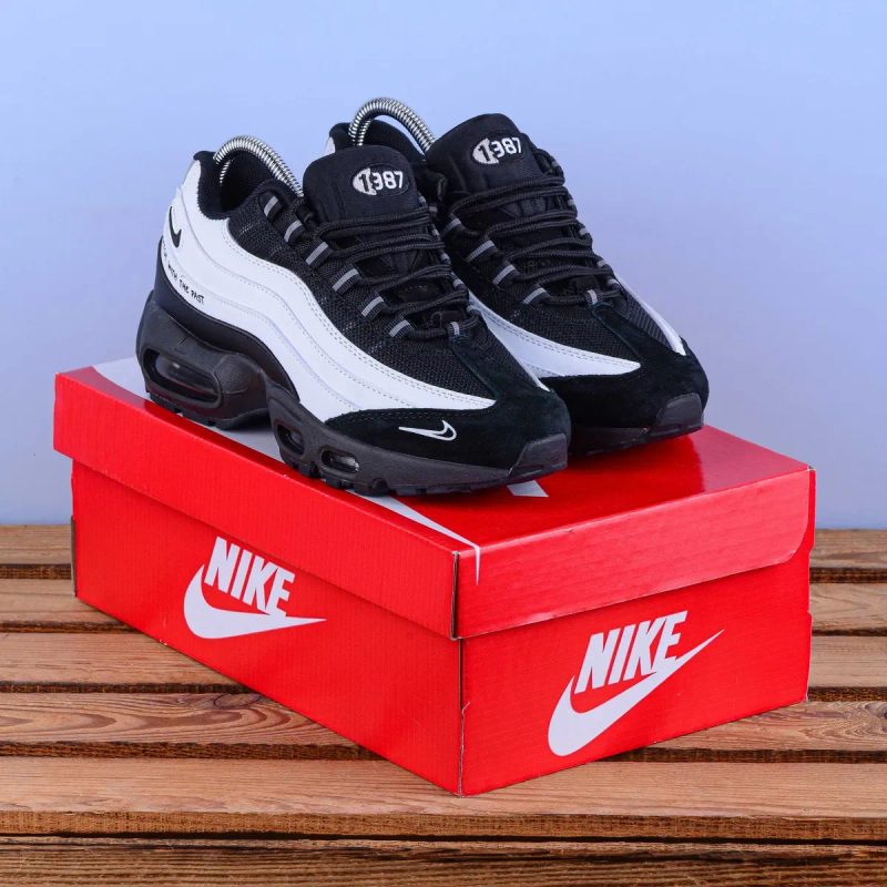 (2407) Кросівки Nike Air Max 95 білі з чорним (37-41) - найк найки В'єтнам — фото 4