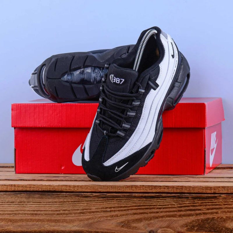 (2407) Кросівки Nike Air Max 95 білі з чорним (37-41) - найк найки В'єтнам — фото 5