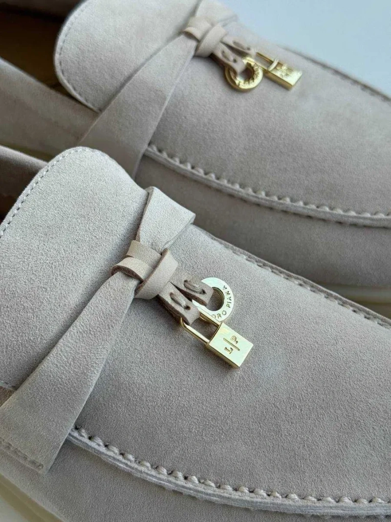 37-43 Женские бежевые лоферы Loro Piana Summer Walk лофери Лоро Пиана — фото 3