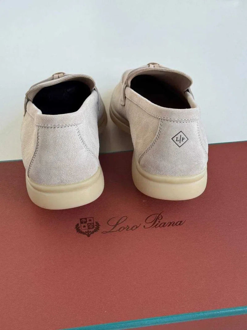 37-43 Женские бежевые лоферы Loro Piana Summer Walk лофери Лоро Пиана — фото 4