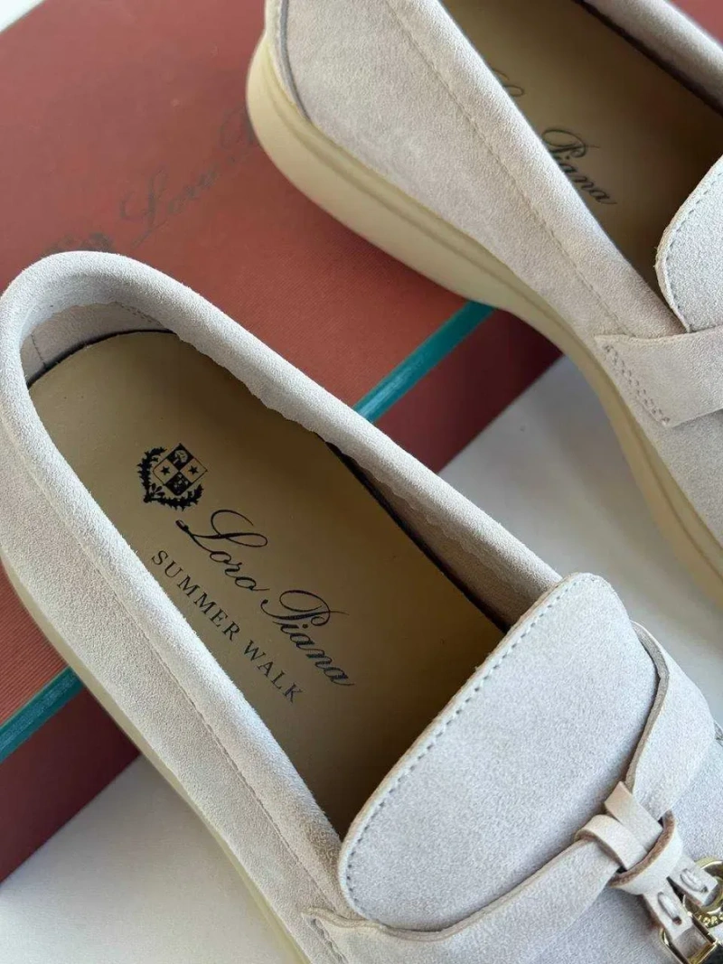 37-43 Женские бежевые лоферы Loro Piana Summer Walk лофери Лоро Пиана — фото 6
