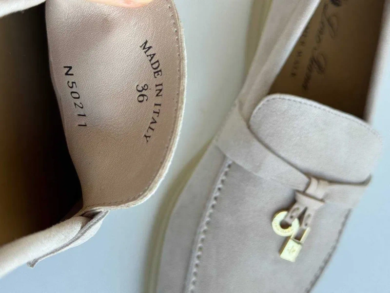 37-43 Женские бежевые лоферы Loro Piana Summer Walk лофери Лоро Пиана — фото 7