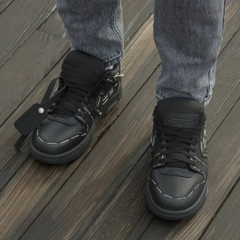 37-45 р кросівки Off White Out Of Office 'Sartorial Stitch - Black' — фото 2