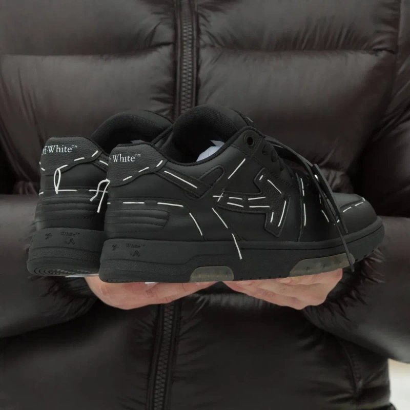 37-45 р кросівки Off White Out Of Office 'Sartorial Stitch - Black' — фото 3