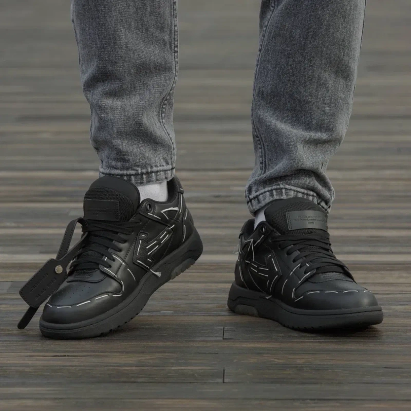 37-45 р кросівки Off White Out Of Office 'Sartorial Stitch - Black' — фото 4