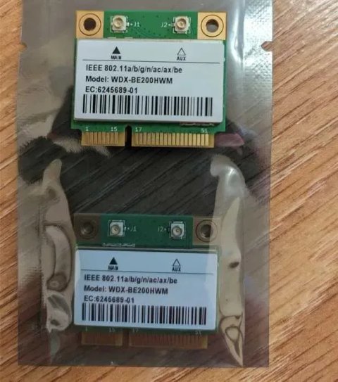 Адаптери WiFi-7 Intel BE200NGW miniPCIe 802.11 a/b/g/n/ac/ax/be + Bluetooth 5.4