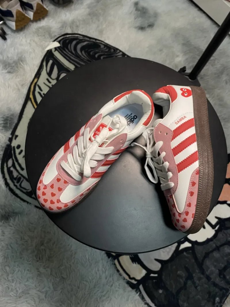 Adidas Samba x Comme des Garçons Play White Pink, розмір 40 — фото 5