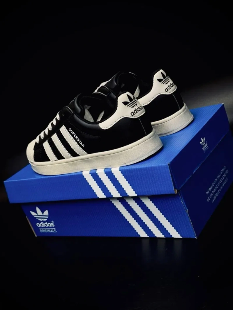 Adidas SUPERSTAR / трендовая женская модель от адидас / черные кожаные суперстар / премиальное качество / adidas — фото 2