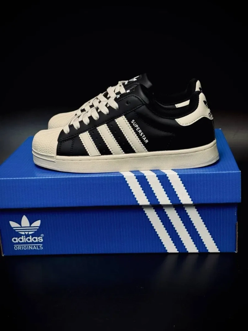 Adidas SUPERSTAR / трендовая женская модель от адидас / черные кожаные суперстар / премиальное качество / adidas — фото 5