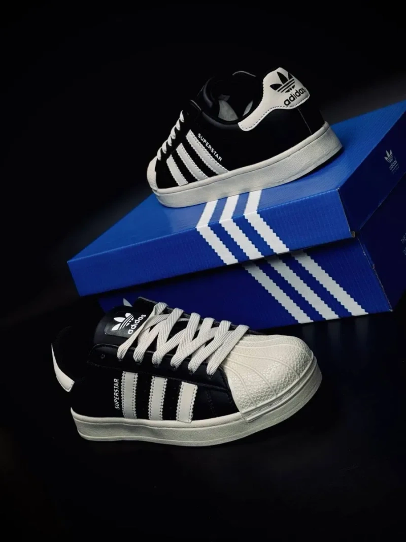Adidas SUPERSTAR / трендовая женская модель от адидас / черные кожаные суперстар / премиальное качество / adidas — фото 6