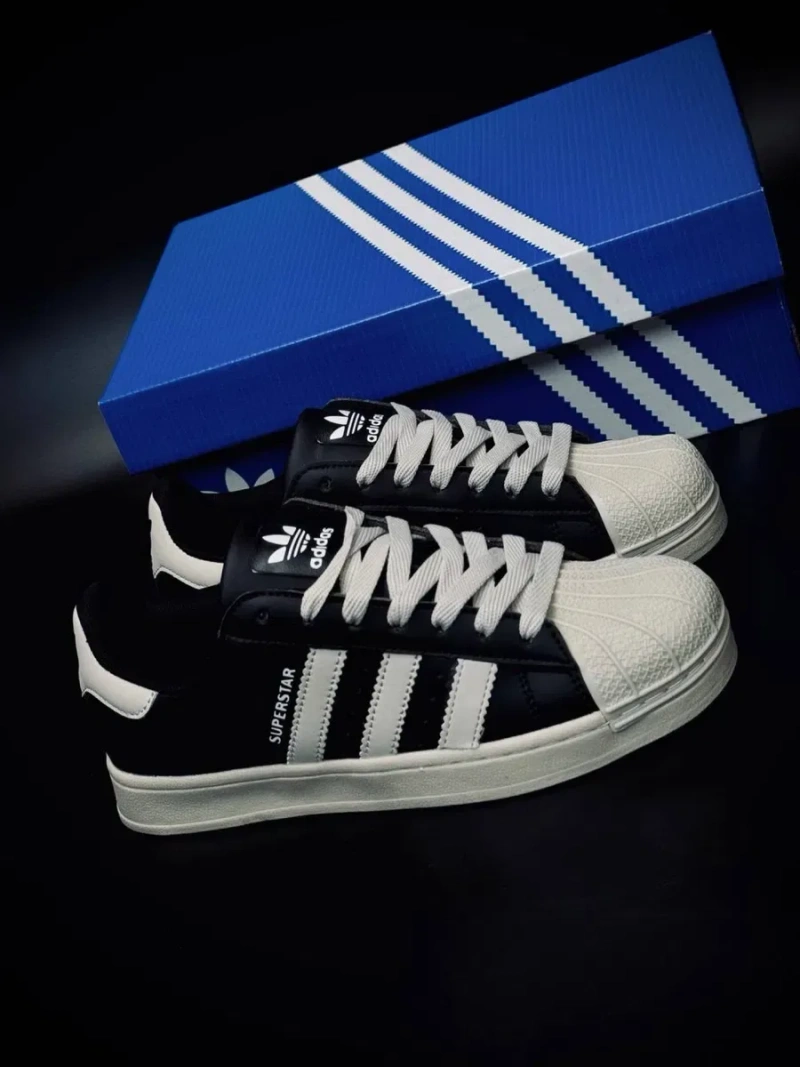 Adidas SUPERSTAR / трендовая женская модель от адидас / черные кожаные суперстар / премиальное качество / adidas — фото 7