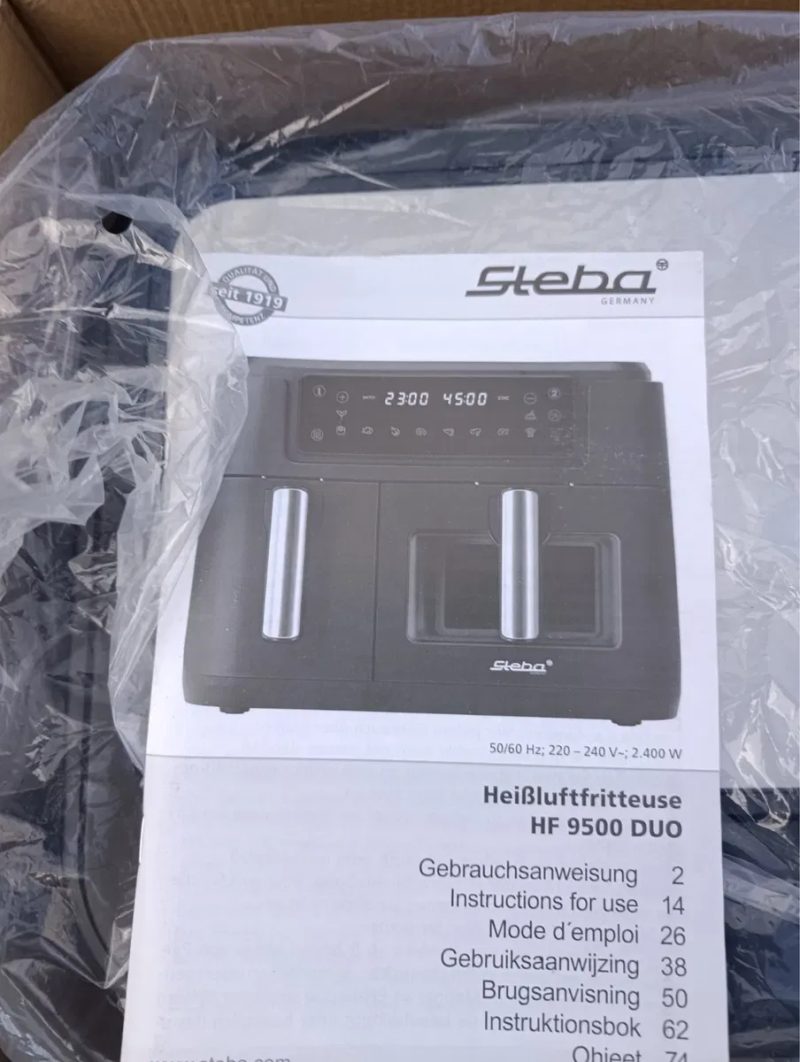 Аерофритюрниця-мультипіч дві зони Steba HF 9500 DUO — фото 6