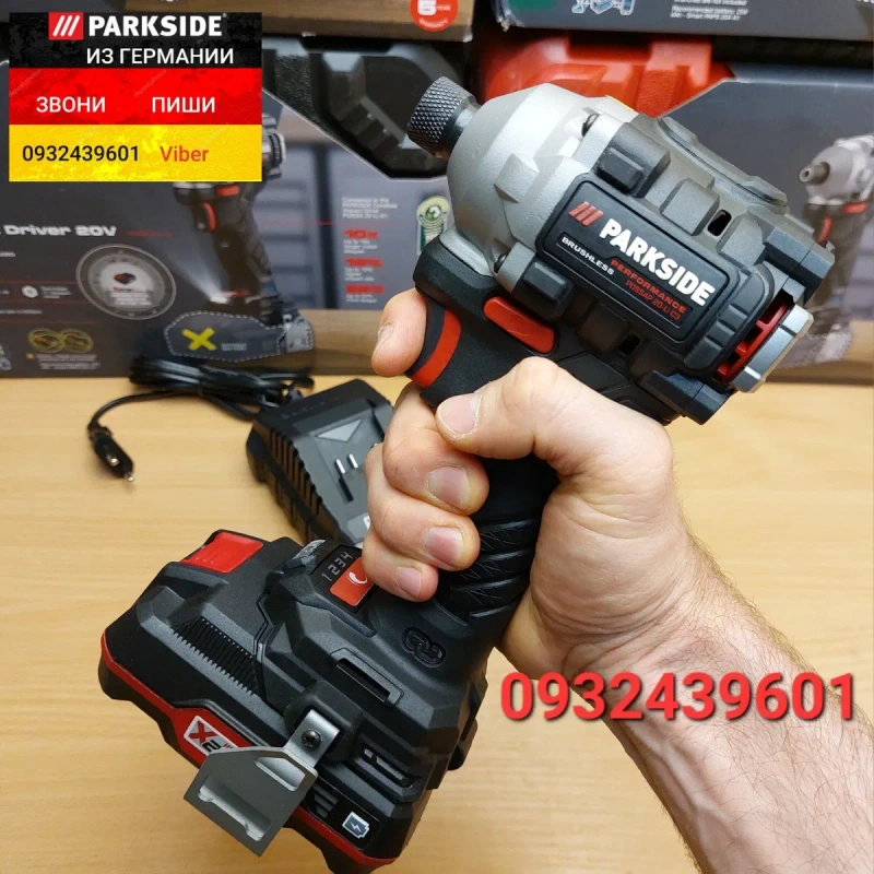 Аккумуляторный ударный шуруповерт импакт 226Нм изГЕРМАНИИ Parkside PDSSAP 20 D3 акумуляторний шурупокрут імпакт з ударом Парксайд — фото 4