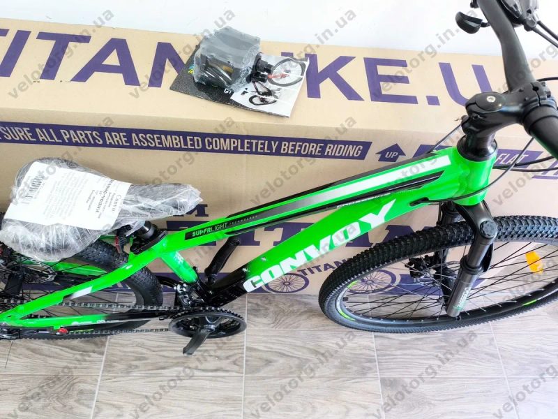 Акція! Новий Алюмінієвий Підлітковий Велосипед Crossbike Convoy 24"-26" рама 11-12,5 трансмісія SHIMANO, 21 швидкість, дискові гальма, легкий надійний — фото 6