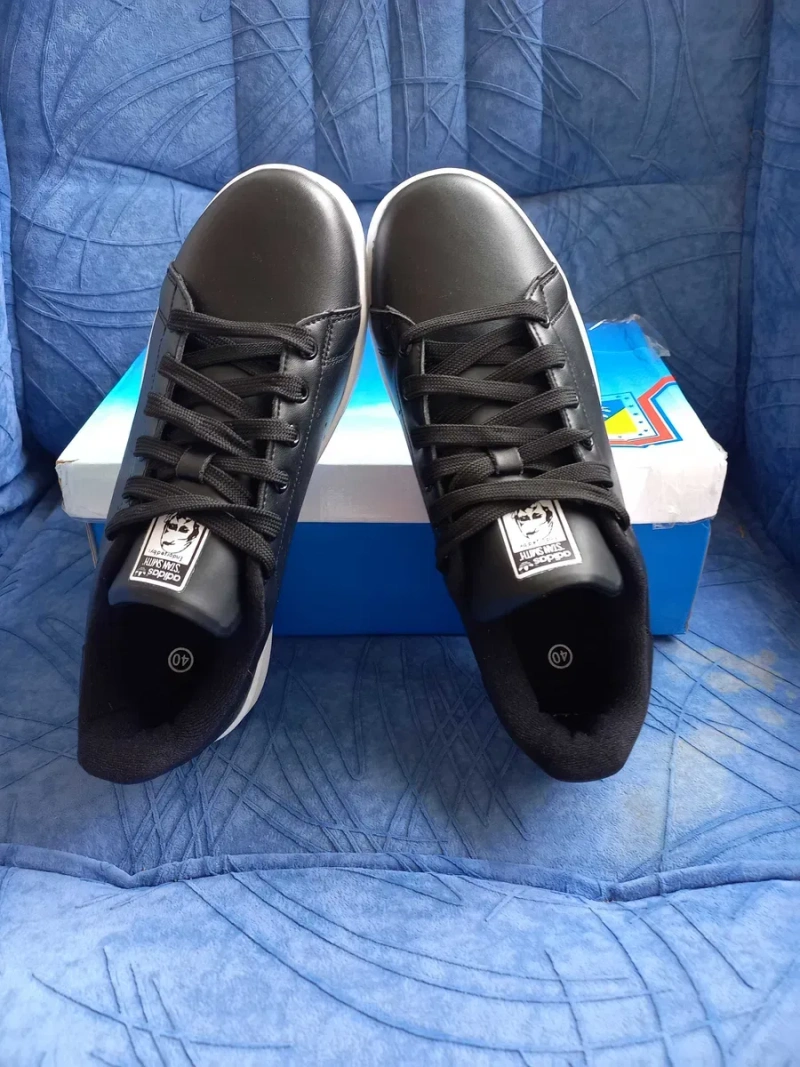 Акція знижка жіночі шкіряні чорні кросівки ADIDAS STAN SMITH (адідас ) — фото 2