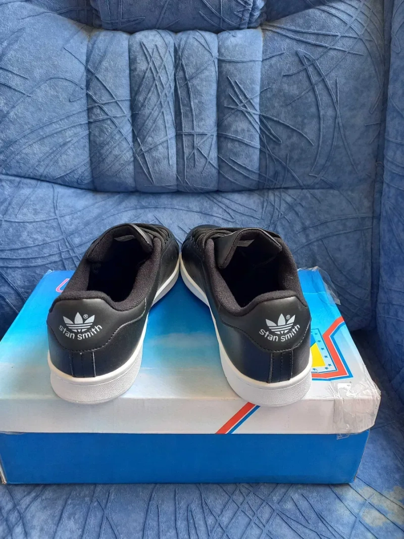 Акція знижка жіночі шкіряні чорні кросівки ADIDAS STAN SMITH (адідас ) — фото 4