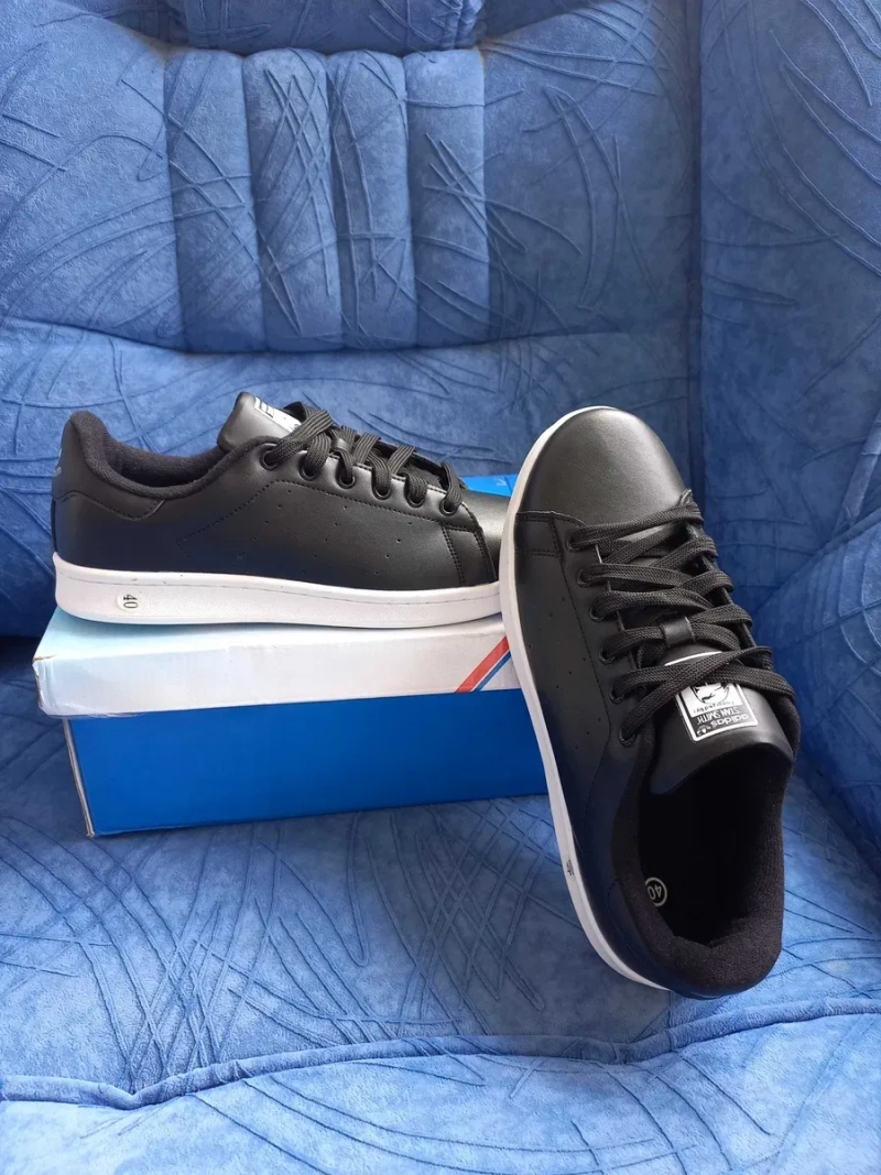 Акція знижка жіночі шкіряні чорні кросівки ADIDAS STAN SMITH (адідас ) — фото 6