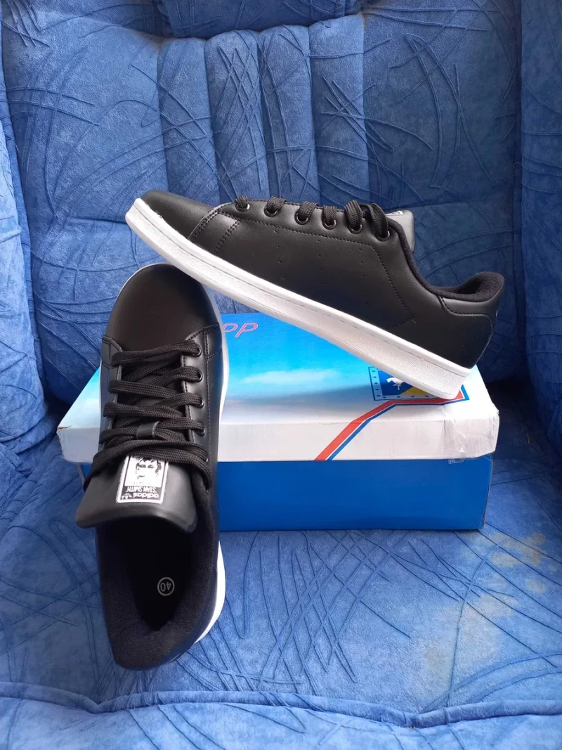 Акція знижка жіночі шкіряні чорні кросівки ADIDAS STAN SMITH (адідас ) — фото 7