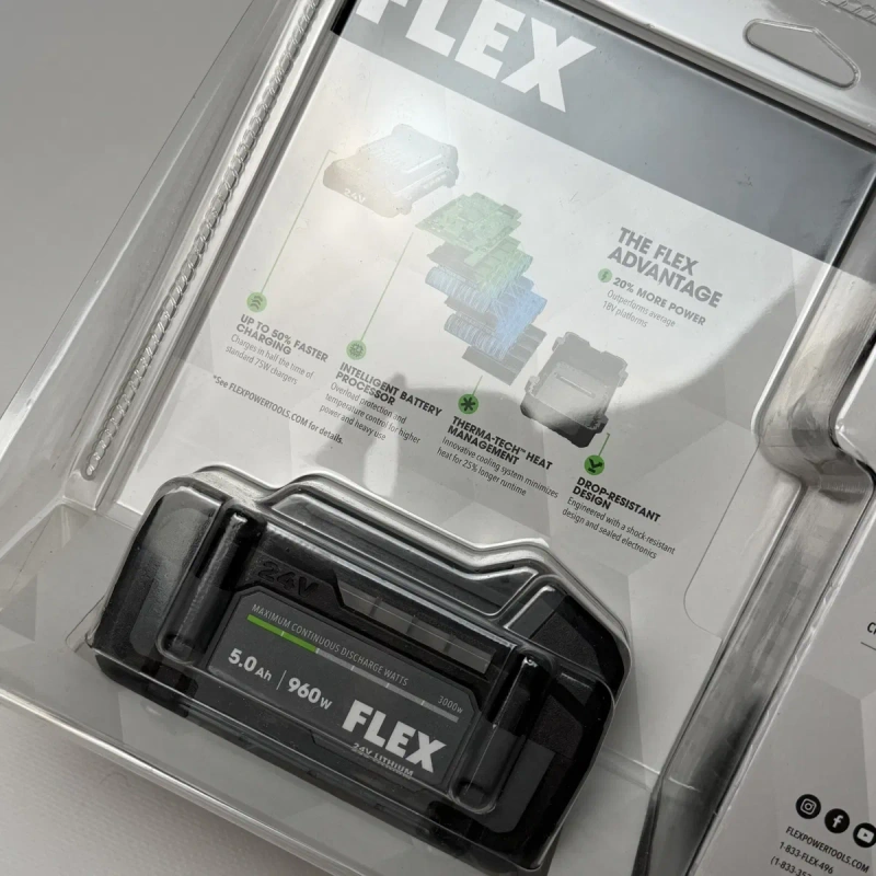 Акумулятор та Зарядний пристрій Flex 5Ah 24V FX0121 FX0411-1C Зарядка з США — фото 5