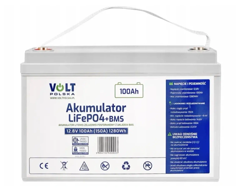 Акумулятор VOLT POLSKA LiFePO4 12V 100Ah BMS — фото 2