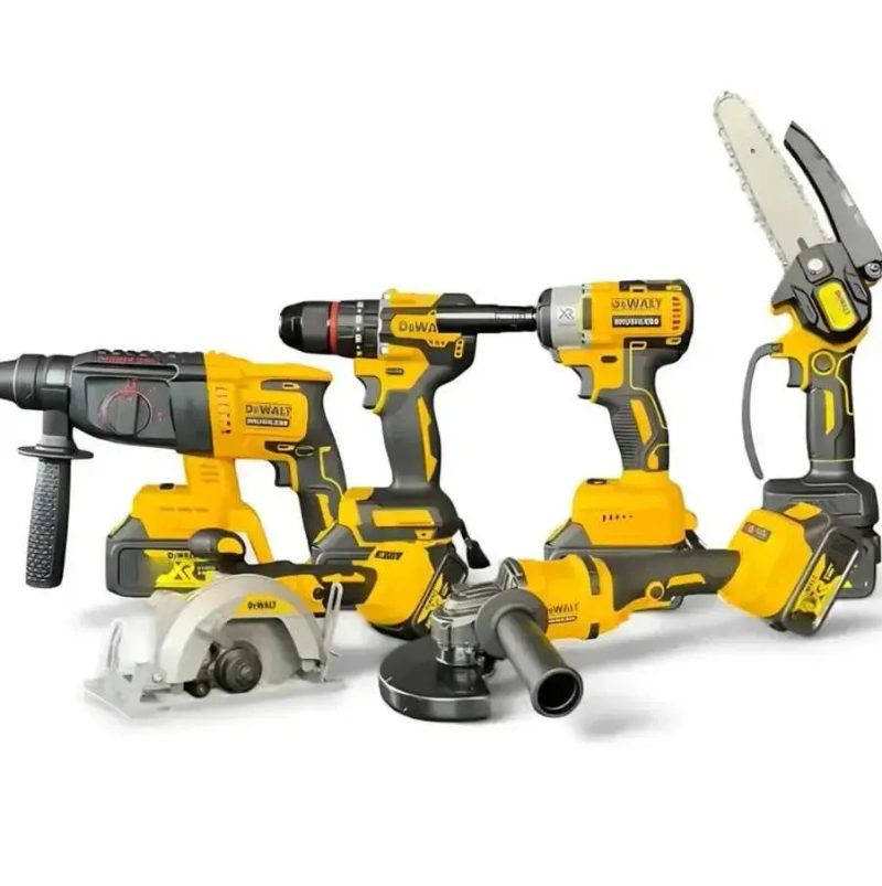 Акумуляторний набір DeWalt 6в1 48V — шуруповерт, пила, перфоратор, УШМ, гайковерт, циркулярка — фото 2