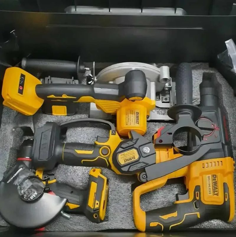 Акумуляторний набір DeWalt 6в1 48V — шуруповерт, пила, перфоратор, УШМ, гайковерт, циркулярка — фото 3