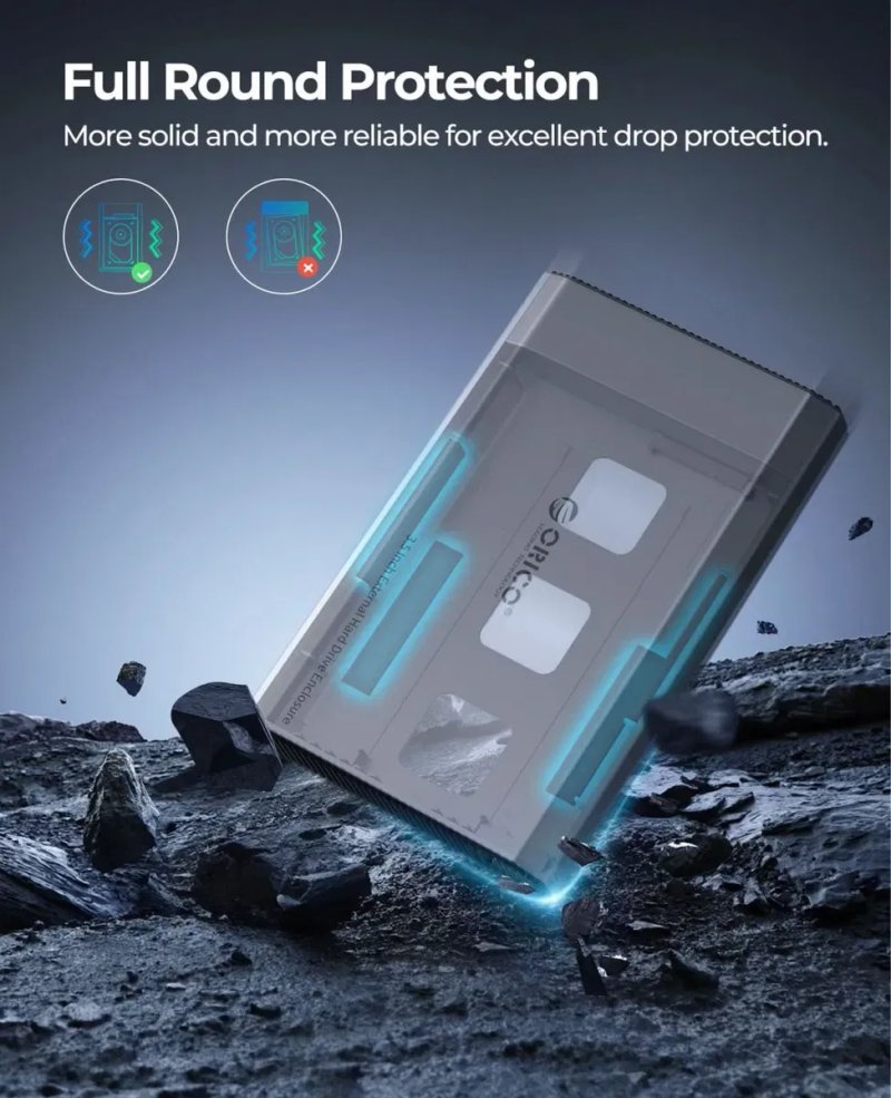 Алюмінієвий корпус ORICO для жорсткого дискаSSD SATA 3,5 дюйма 6Гбіт/с — фото 7