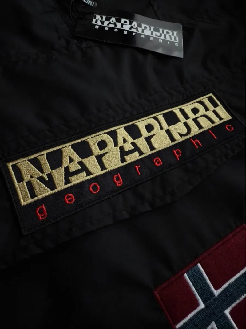 Анорак чоловічий Napapijri чорний | Вітрівка Напапірі з капюшоном — фото 6