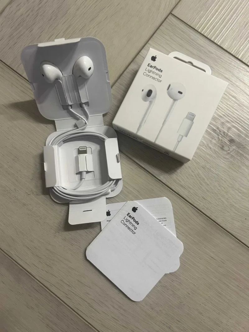 Apple Earpods Lightning навушники провідні з мікрофоном для айфона — фото 5