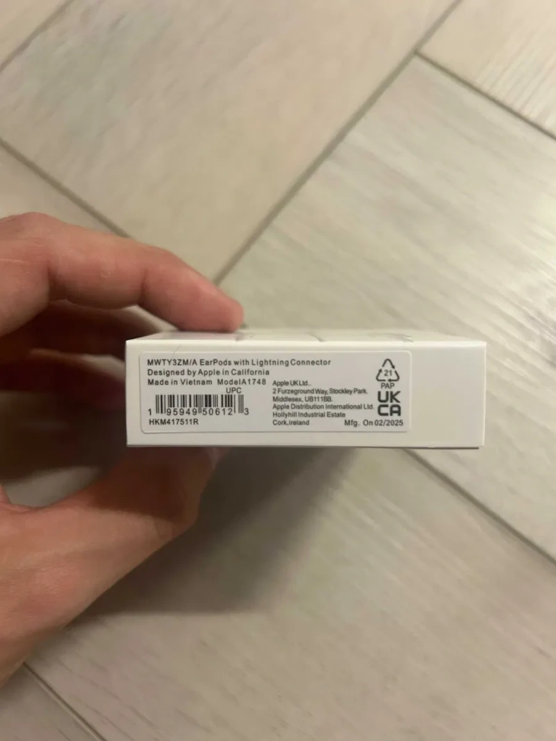 Apple Earpods Lightning навушники провідні з мікрофоном для айфона — фото 7