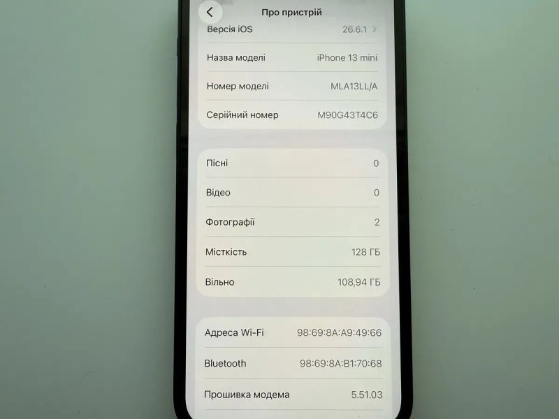 Apple iPhone 13 mini 128gb Midnight Neverlock 89% — фото 8