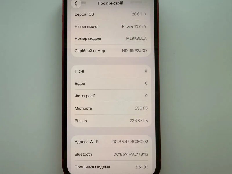 Apple iPhone 13 mini 256gb Red Neverlock 100% — фото 6