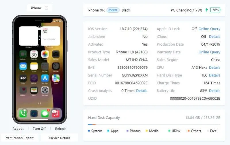 Apple iPhone XR 3/256GB Black A2108 [73%] [СN/Dualsim] — фото 6