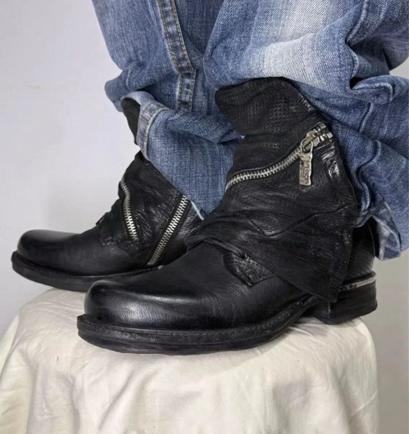 Архивные ботинки на каблуке A.S.98 Tornado Zip Ankle Boots — фото 3