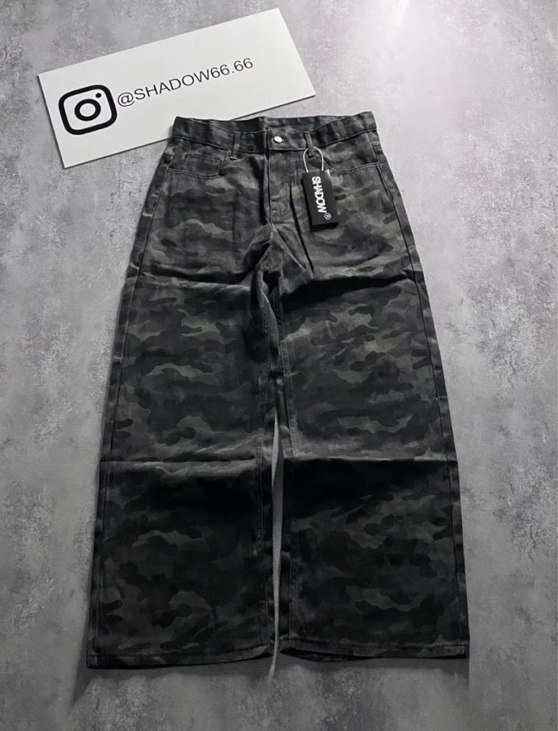 Baggy jeans Army | Камуфляжні широкі джинси sk8 y2k opium type rap ск8 — фото 2
