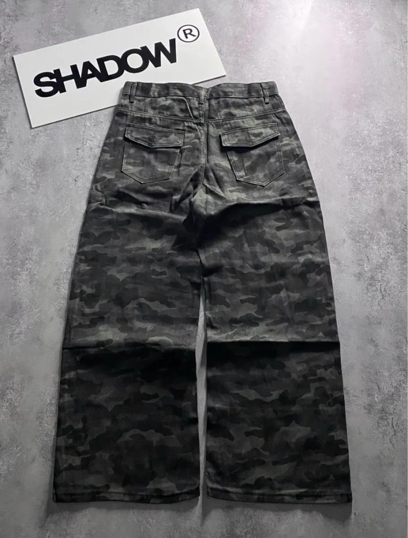Baggy jeans Army | Камуфляжні широкі джинси sk8 y2k opium type rap ск8 — фото 3