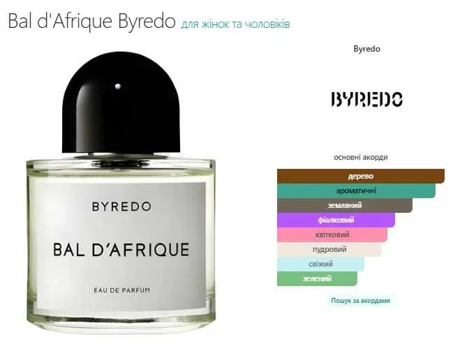 Bal d'Afrique, Byredo, Eau de Parfum, парфуми, духи. — фото 6