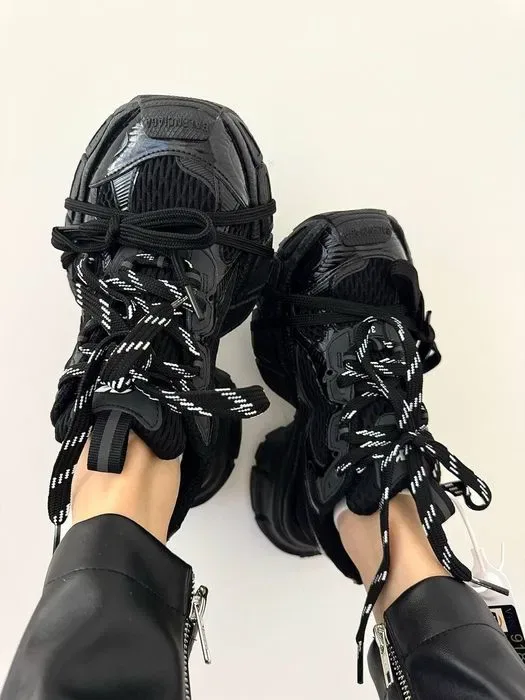 Balenciaga 3XL Black трендові жіночі кросівки баленсіага на платформі — фото 8