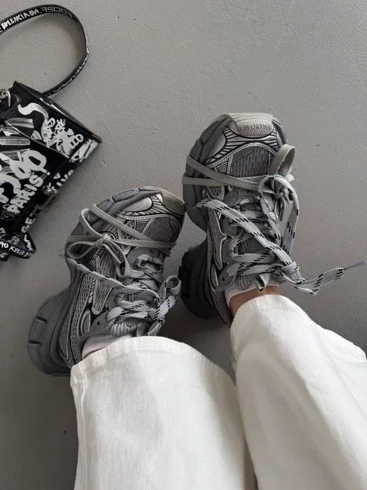 Balenciaga 3XL Grey трендові жіночі кросівки баленсіага на платформі — фото 2