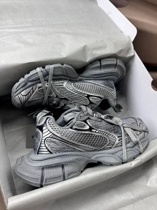 Balenciaga 3XL Grey трендові жіночі кросівки баленсіага на платформі — фото 5