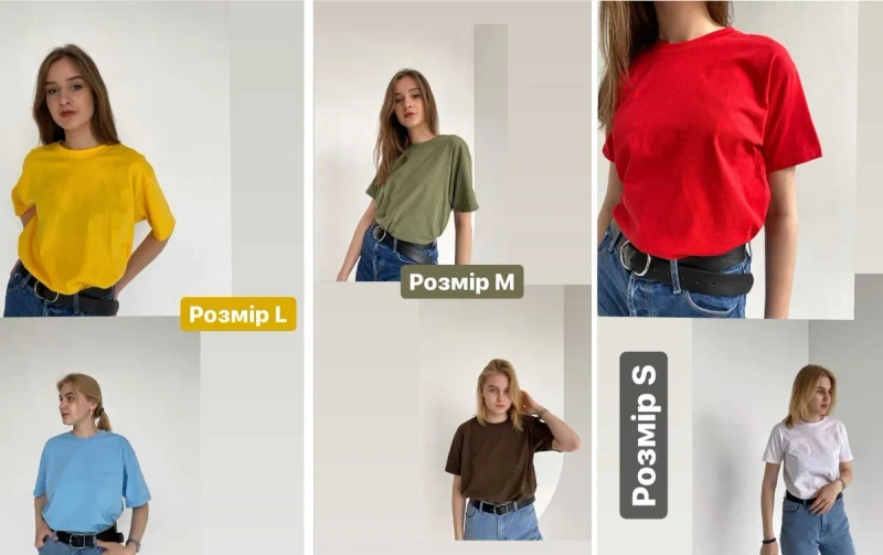 Базова оверсайз футболка 100% бавовна fruit of the loom valueweight — фото 8